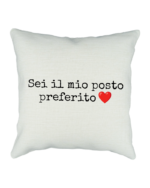 cuscino juta personalizzato con frase